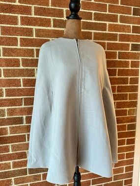 KEEPSAKE The Label Gray Women's Mid-Length Cape Jacket Pockets, Size XS